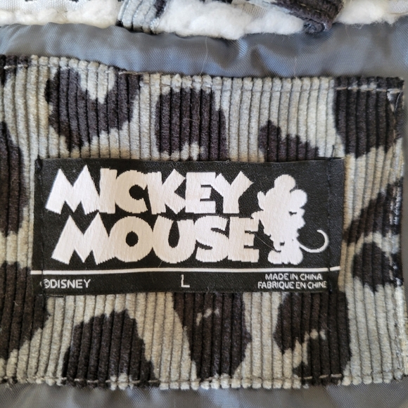 NWT Disney Mickey Mouse Corduroy Sherpa Lined Collar Jacket Size-L - Picture 12 of 14